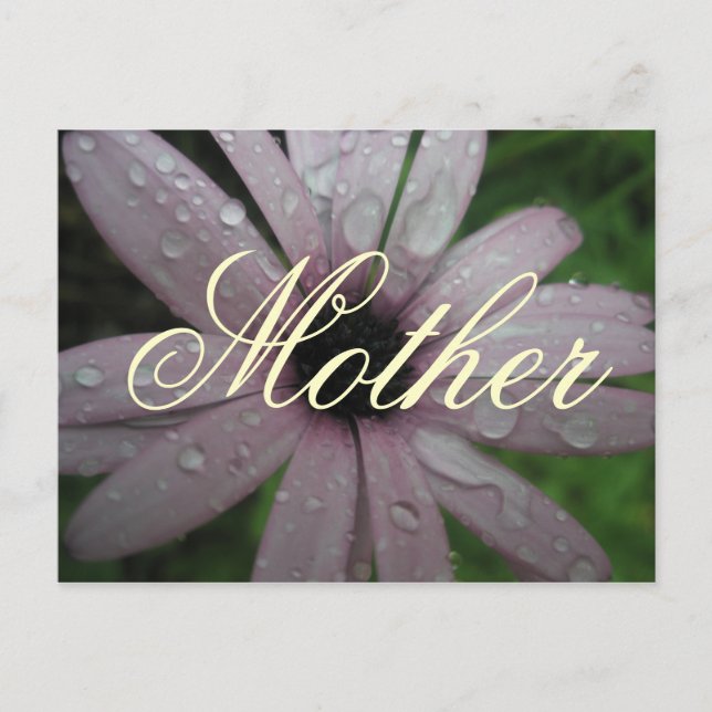 Postal Elegante Flor Madre Simple (Anverso)