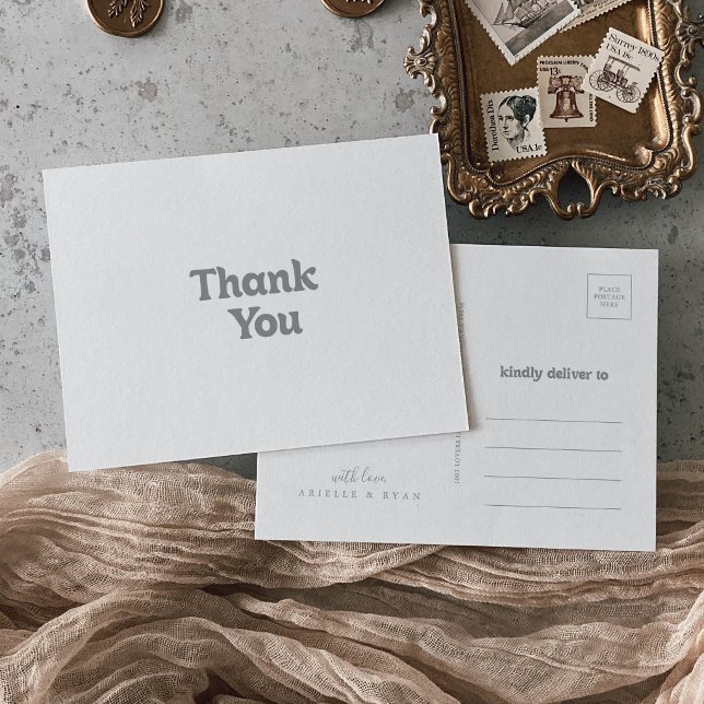 Postal Elegante Formal Minimal Gracias (Subido por el creador)