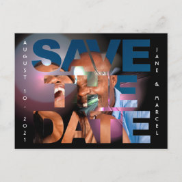 Postal Elegante foto Boda de Lens Flare Guardar la fecha