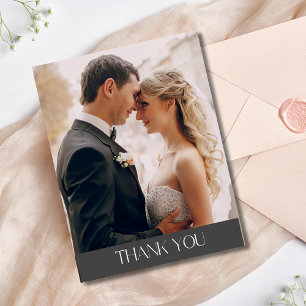 Postal Elegante foto de boda gracias