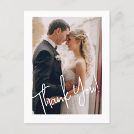 Postal Elegante foto de boda gracias