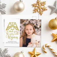 Elegante foto de familia de Navidades del Ángel de