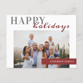 Postal Elegante foto feliz familia de vacaciones