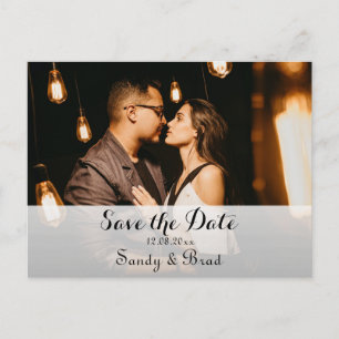 Postal Elegante foto Personalizado moderna Salven al Boda