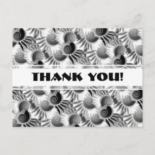 Postal Elegante glamour de estilo Art Deco blanco y negro