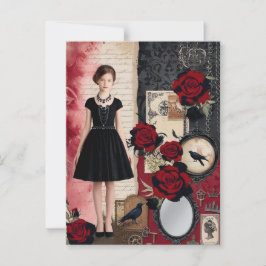 Postal Elegante Gótico Vintage Whimsical