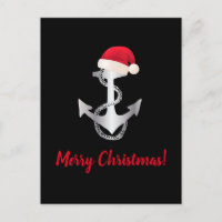elegante gradiente plateado ANCHOR + SANTA HAT |