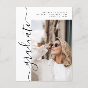 Postal Elegante Graduado Clase de Graduación de Foto