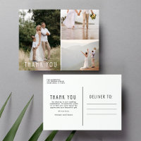 Elegante Gratitud Boda Minimalista Gracias
