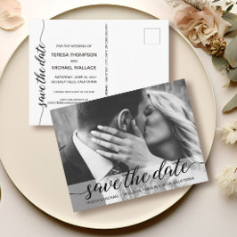Postal Elegante guión boda moderno foto