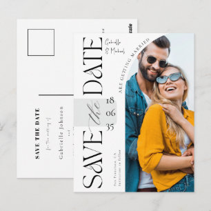 Postal Elegante guión foto arco boda guardar la fecha