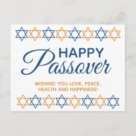 Postal Elegante Happy Passover Pesach Seder Star of David