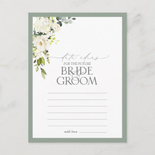 Postal Elegante Ideas de Cita de color Verde Gris Blanco