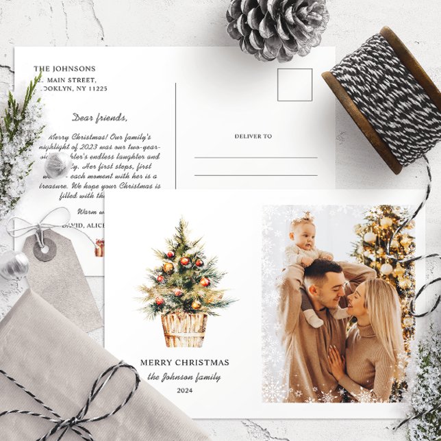 Postal Elegante informe anual de la familia navideña Feli (Subido por el creador)