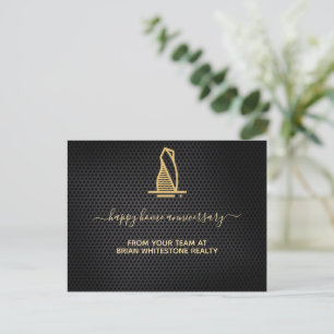 Postal Elegante inmueble metálico negro