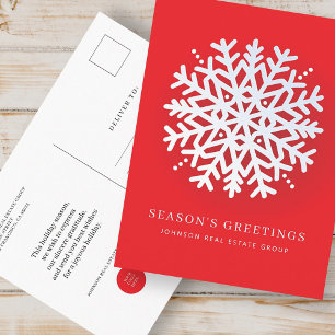 Postal Elegante invierno moderno Navidades de Nieve en Fl