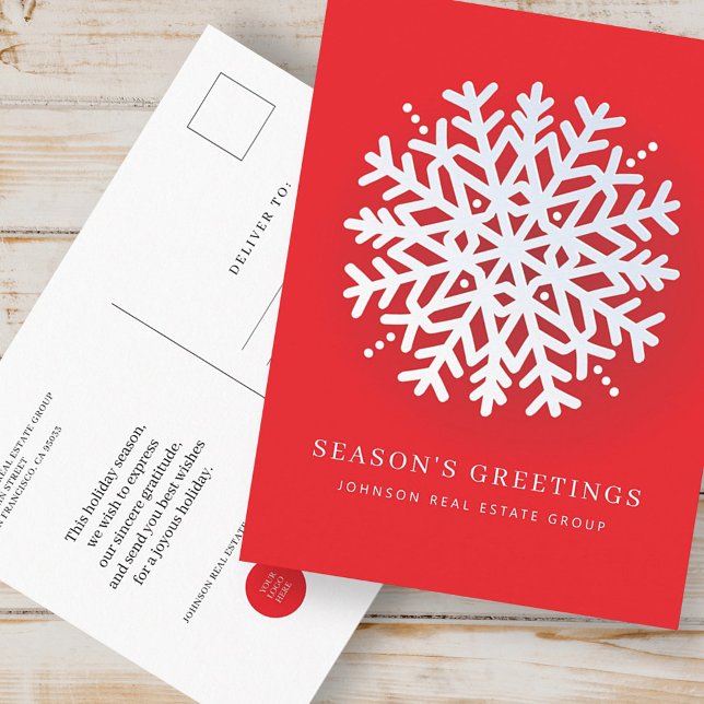 Postal Elegante invierno moderno Navidades de Nieve en Fl (Subido por el creador)