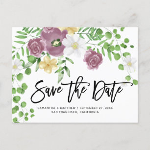 Postal Elegante Jardín Floral Primavera Boda Salvar La Fe