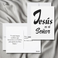 Elegante Jesús es el Señor Negro y Blanco Moderno