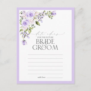 Postal Elegante Lilac Lavender Ideas de fecha floral