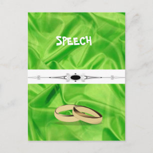 Postal Elegante`Lime Green Silk Effect Boda