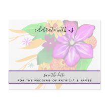 Elegante, mágico y audaz Floral Guardar la fecha