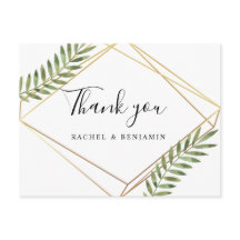 Elegante marco dorado Terrario Green Leaf Gracias