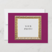 Elegante Marco fotográfico y texto rojo personal