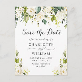 Postal Elegante matrimonio de encaje de rosas blancas sal