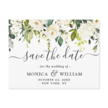 Elegante matrimonio de flores de rosas blancas sal