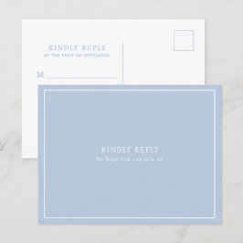 Postal Elegante minimalista Dusty Blue Frame Comedor Elec