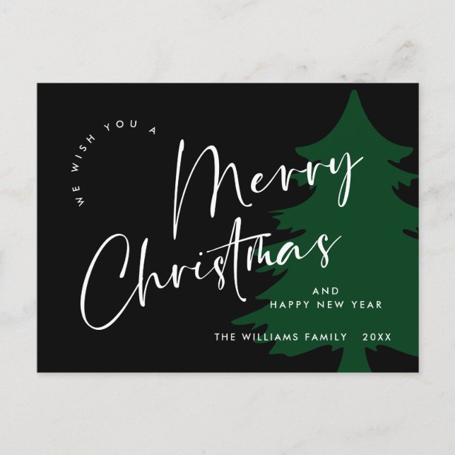 Postal Elegante Minimalista Feliz de Navidad (Anverso)