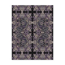 Elegante morado negro batik ravén Tessellación mos
