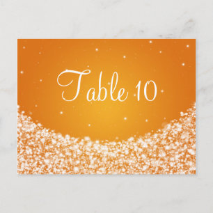 Postal Elegante Naranja de Star Sparkle
