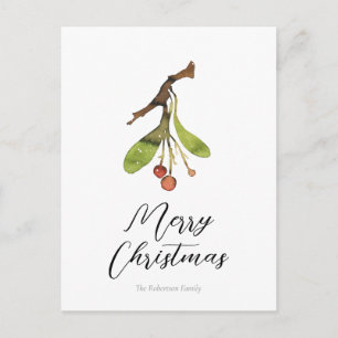 Postal Elegante Navidad de Muérdago