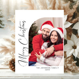 Postal Elegante Navidades de fotografía navideña saludand