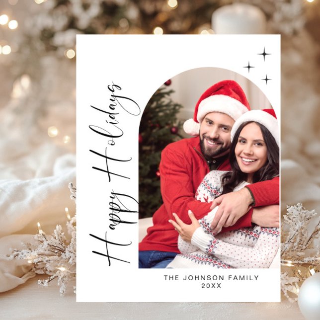 Postal Elegante Navidades de fotografía navideña saludand (Subido por el creador)