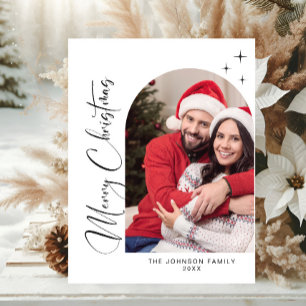 Postal Elegante Navidades de fotografía navideña saludand