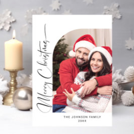 Postal Elegante Navidades de fotografía navideña saludand