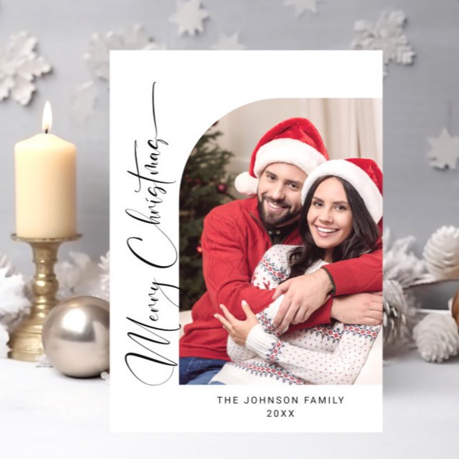 Postal Elegante Navidades de fotografía navideña saludand (Subido por el creador)