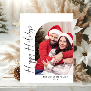 Postal Elegante Navidades de fotografía navideña saludand