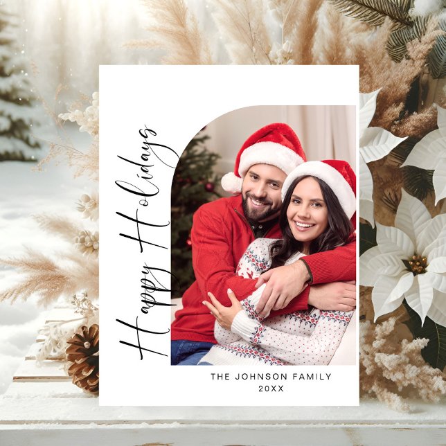 Postal Elegante Navidades de fotografía navideña saludand (Subido por el creador)
