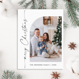 Postal Elegante Navidades de fotografía navideña saludand