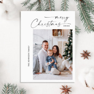 Postal Elegante Navidades de fotografía navideña saludand