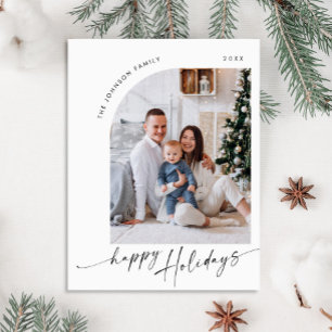 Postal Elegante Navidades de fotografía navideña saludand