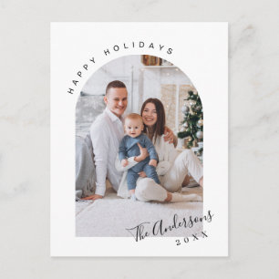 Postal Elegante Navidades de fotografía navideña saludand