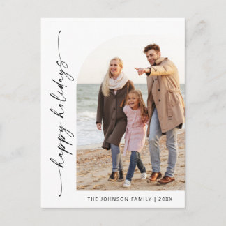 Postal Elegante Navidades de fotografía navideña saludand