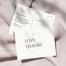 Postal Elegante negro y marfil no foto gracias