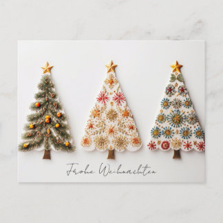 Postal Elegante Nordic Style Weihnachtsbäume