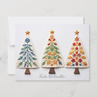 Postal Elegante Nordic Style Weihnachtsbäume